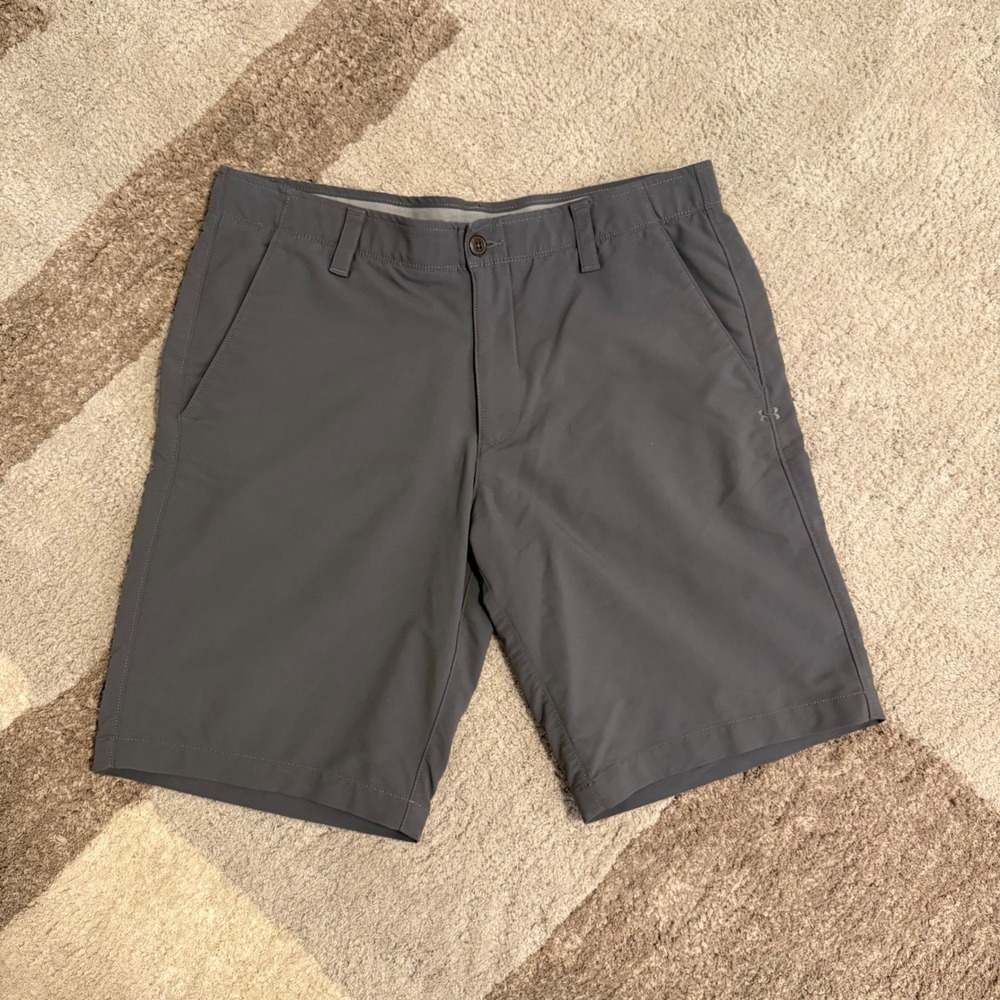 Under Armour Mens Gray HeatGear Golf Shorts Size 36 Loose Fit 1253487 012 SS2020